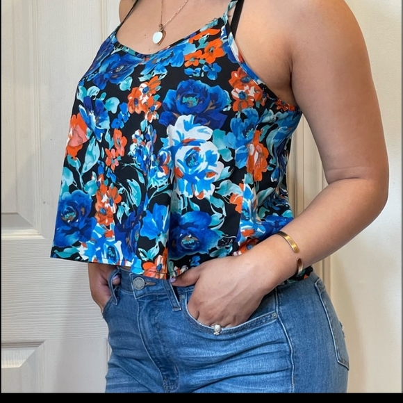 💚 Papaya Floral Crop Top - Picture 4 of 16